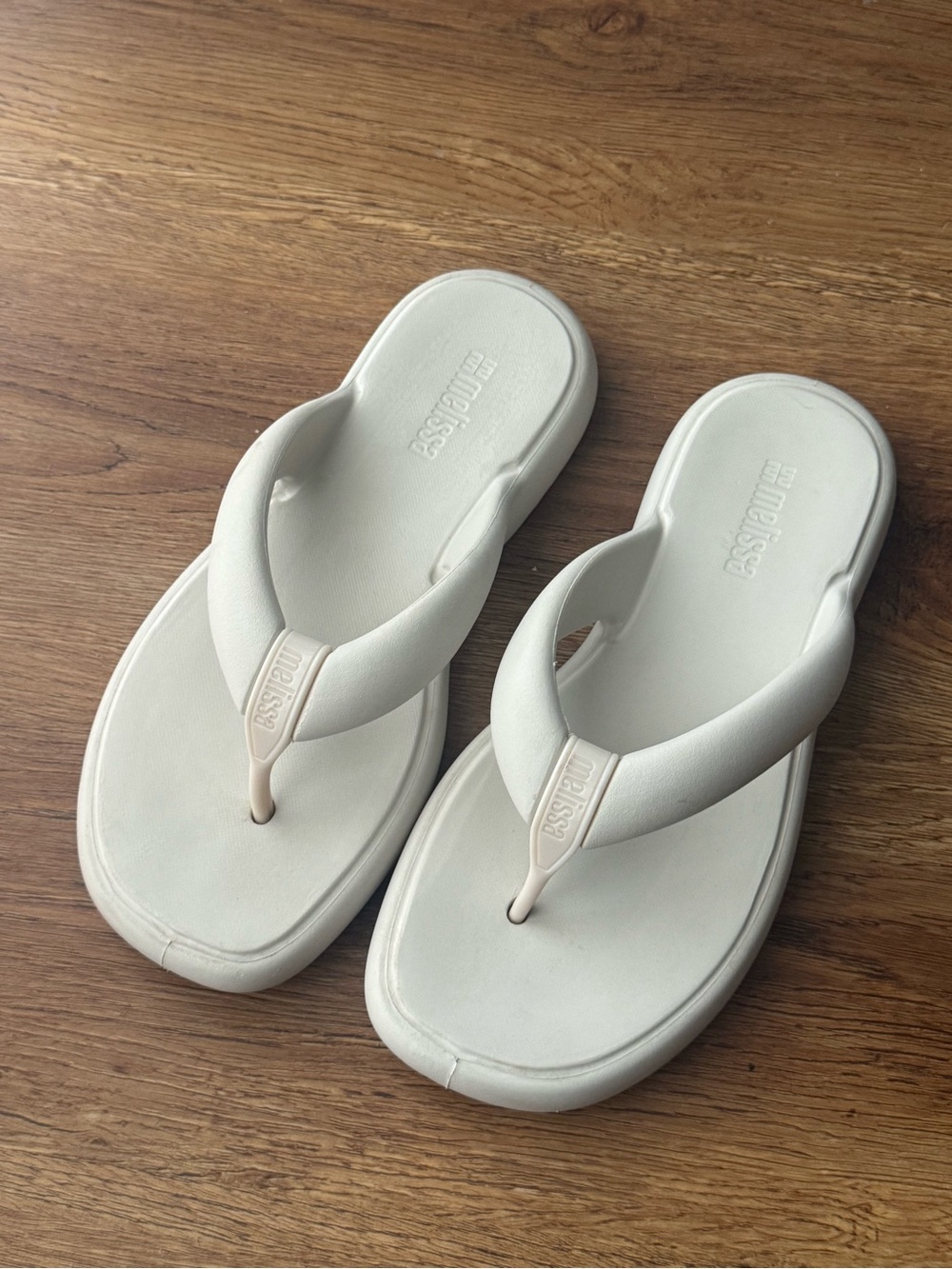 Melissa White Foam Thong Sandals